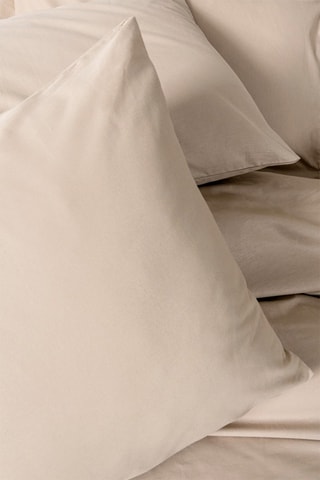 Parure copripiumino in cotone 57 fili/cm² Plain - Beige