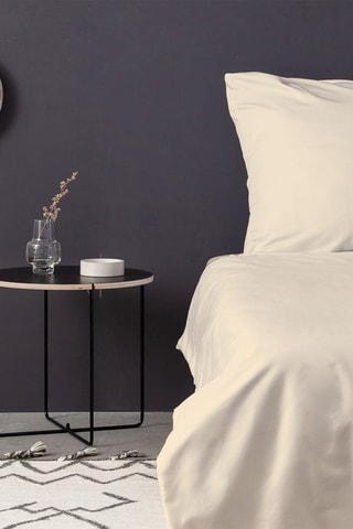 Parure copripiumino in raso di cotone - 125 g/cm² - Crema