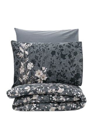 Parure copripiumino in cotone 57 fili/cm² Comely -  Grigio e bianco