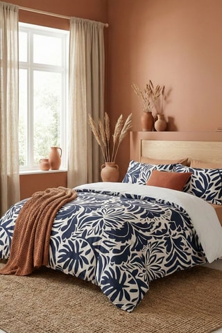 Parure copripiumino in cotone 57 fili/cm² Meditterranean Blue - Navy