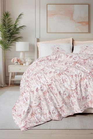 Parure copripiumino in cotone 57 fili/cm² Serava - Rosa