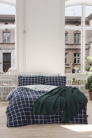 Parure copripiumino in cotone rinforzato 145 fili/cm² Casual - Blu
