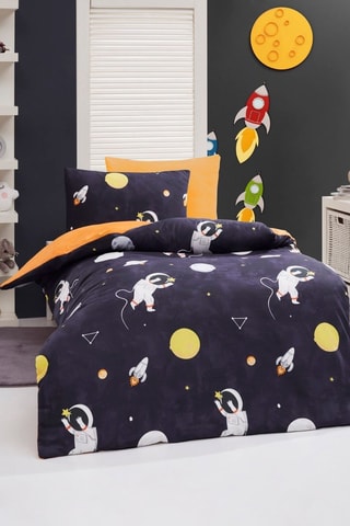 Parure copripiumino in cotone e poliestere 47 fili/cm² - Blu scuro