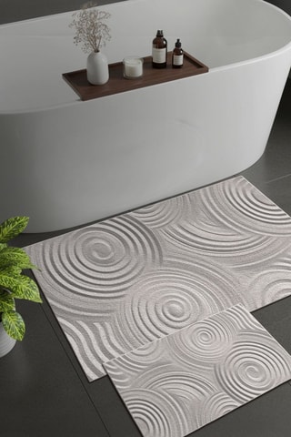2 tappetini bagno - Grigio scuro - 50 x 60/60 x 100 cm