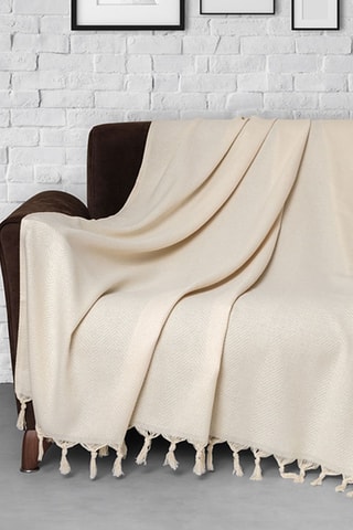 Plaid in cotone 281 gr/m² Trendy - Beige