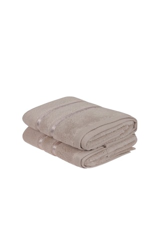 2 asciugamani ospite Dolce - Beige - 50 x 90 cm