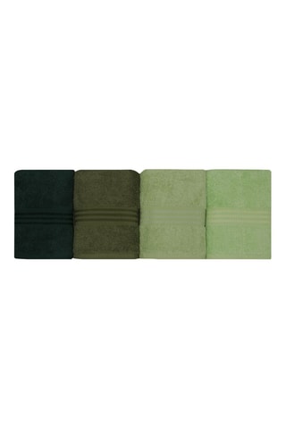4 asciugamani ospite - Verde - 30 x 50 cm