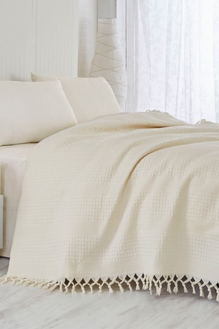 Copriletto in cotone 38 fili/cm² - Crema