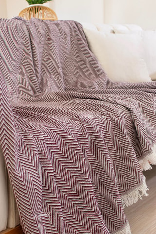 Copriletto Woven cozy - Rosso e bianco