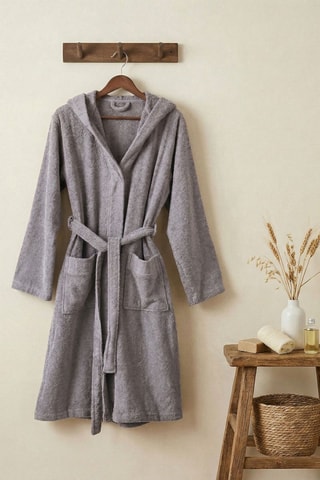 Accappatoio con cappuccio Supreme - Grigio