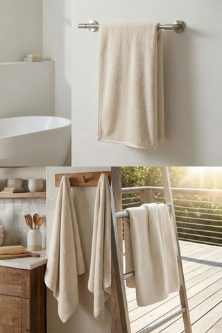 6 asciugamani - Beige - 50 x 90 cm