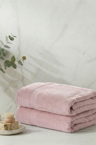 2 asciugamani in cotone bio - Grigio - 70 x 140 cm