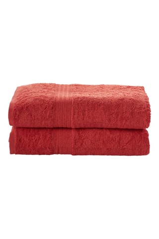 2 asciugamani in cotone bio - Rosso - 70 x 140 cm