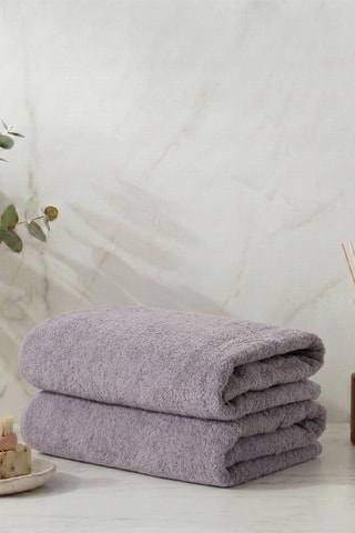 2 teli doccia - Grigio - 70 x 140 cm