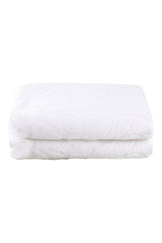 2 teli doccia - Bianco - 75 x 150 cm