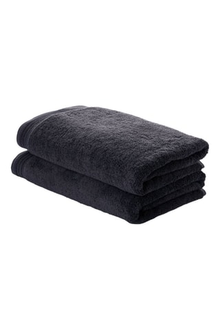 2 teli doccia Unceasing - Nero - 70 x 140 cm