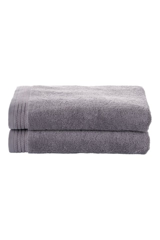 2 teli doccia Unceasing - Grigio - 70 x 140 cm