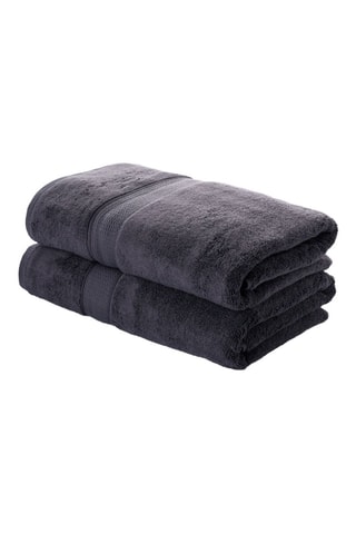 2 teli doccia Check - Nero - 70 x 140 cm