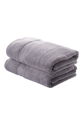 2 teli doccia Check - Grigio - 70 x 140 cm