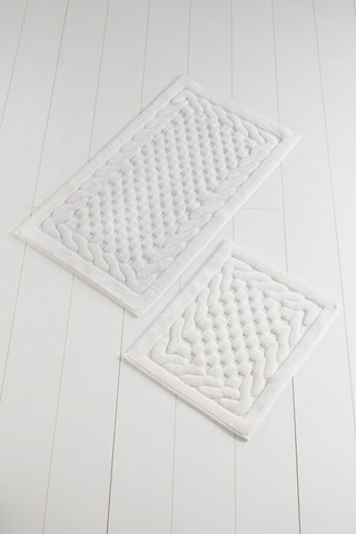 2 tappetini bagno Bambi - Ecrù - 50 x 60 cm e 60 x 100 cm