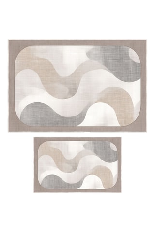 2 tappetini bagno - Ecrù - 50 x 60/60 x 100 cm