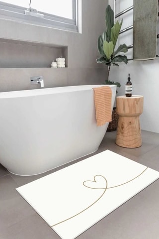 Tappetino bagno - Bianco - 60 x 100 cm