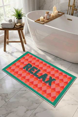 Tappetino bagno - Rosso - 60 x 90 cm