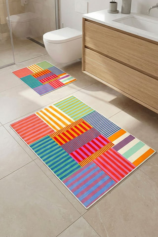 2 tappetini bagno - Multicolore - 40 x 60 cm, 60 x 90 cm