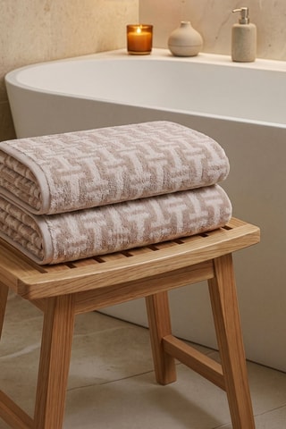 2 teli doccia - Beige - 70 x 140 cm