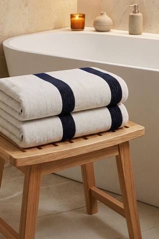 2 teli bagno - Crema - 100 x 180 cm