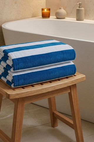 2 teli bagno - Blu - 100 x 180 cm