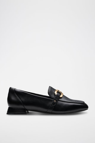 Mocassins à talons en cuir Ubree15 - Noir