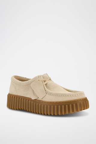 Derbys plateformes en nubuck Torhill - Écru