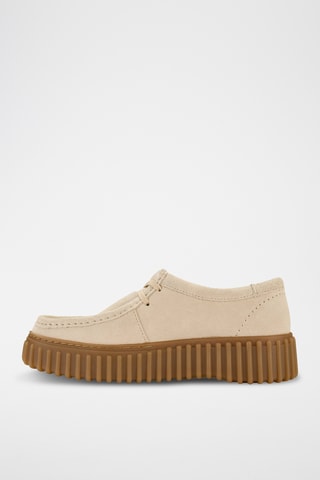 Derbys plateformes en nubuck Torhill - Écru
