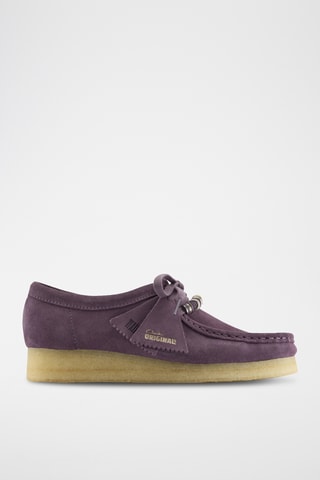Mocassins plateformes en nubuck Wallabee - Violet