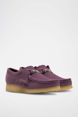 Mocassins plateformes en nubuck Wallabee - Violet