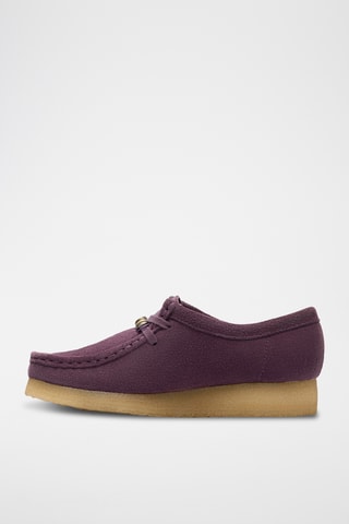 Mocassins plateformes en nubuck Wallabee - Violet
