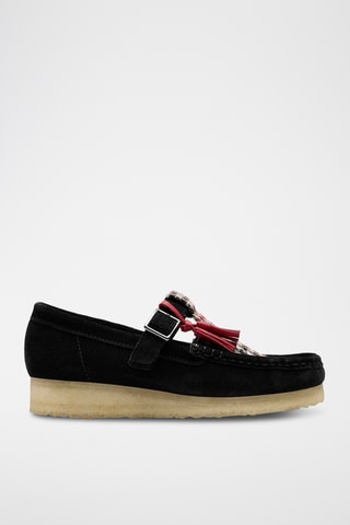 Mocassins compensés en cuir Wallabee - Noir