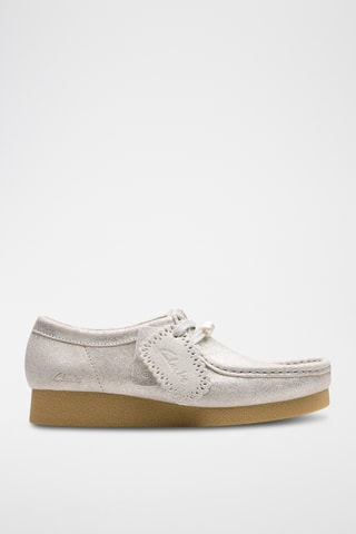 Mocassins compensés en cuir WallabeeEVOSh - Argenté