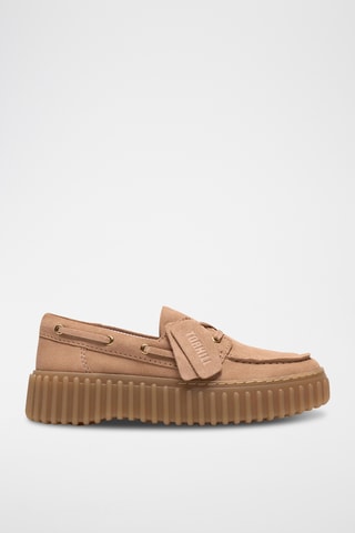Chaussures bateau plateformes en nubuck Torhill - Beige