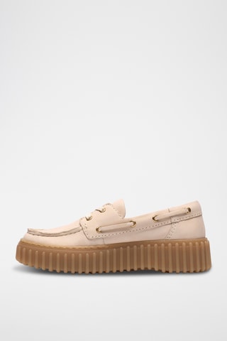 Chaussures bateau plateformes en nubuck Torhill - Crème