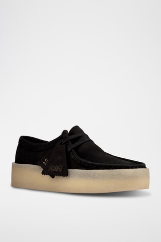 Mocassins plateformes en nubuck Wallabee - Noir