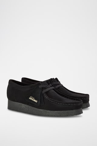 Mocassins compensés en nubuck Wallabee - Noir