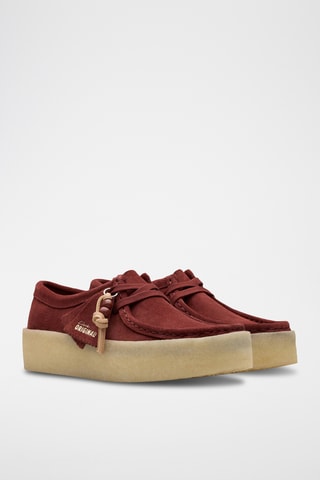 Mocassins plateformes en nubuck Wallabee - Bordeaux