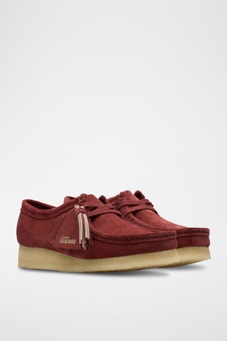 Mocassins compensés en nubuck Wallabee - Bordeaux