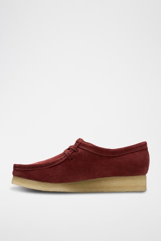 Mocassins compensés en nubuck Wallabee - Bordeaux