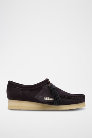 Mocassins compensés en nubuck Wallabee - Marron foncé