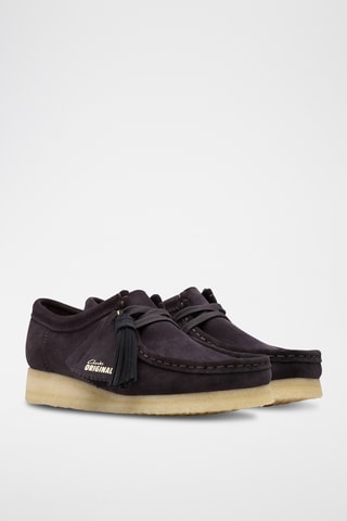 Mocassins compensés en nubuck Wallabee - Marron foncé