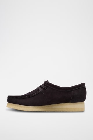 Mocassins compensés en nubuck Wallabee - Marron foncé