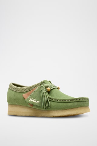 Mocassins compensés en nubuck Wallabee - Vert